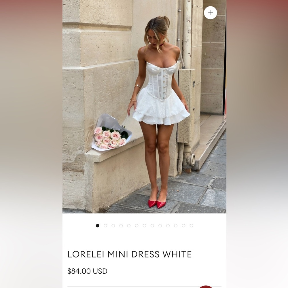 Lorelei White Corset Mini Dress
